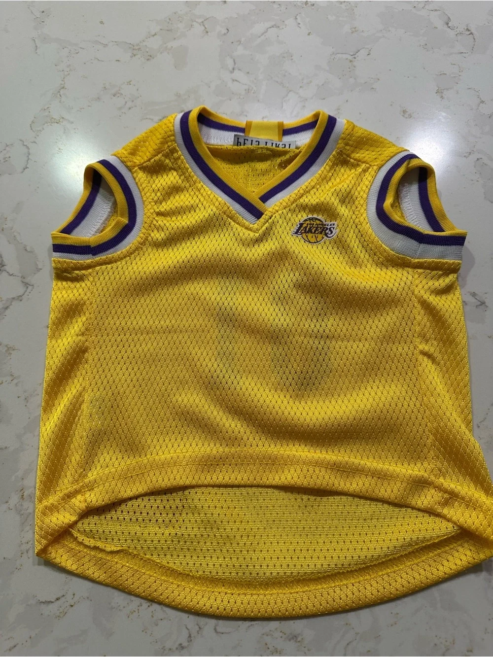 NBA Los Angeles Lakers Dog Yellow Jersey Top